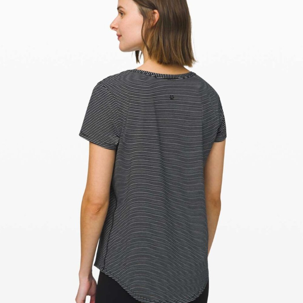 Lululemon Love Crew III - Black & White Stripe - Picture 3 of 8